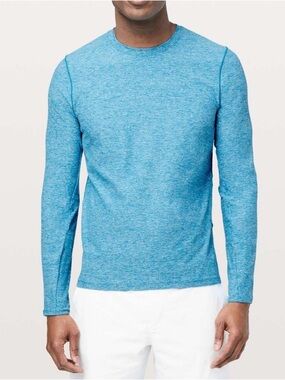 Lululemon Surge Warm Long Sleeve Shirt Crew Blue